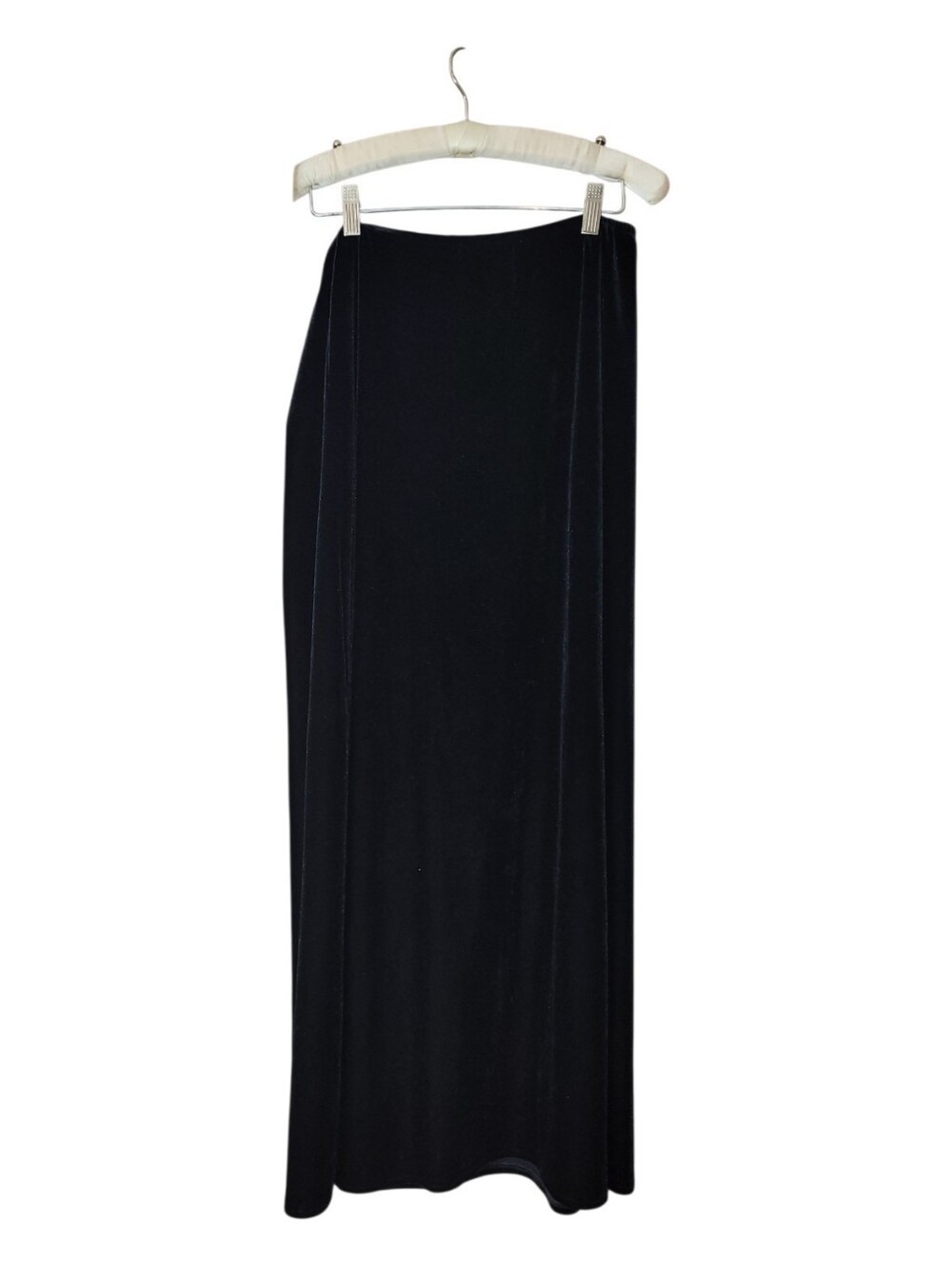 Vintage Y2K Whimsigoth Goth Witchy Black Velvet Maxi Skirt XL